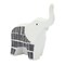 Kingston Living Trunk Up Elephant Tabletop Figurine - 7" - White and Black